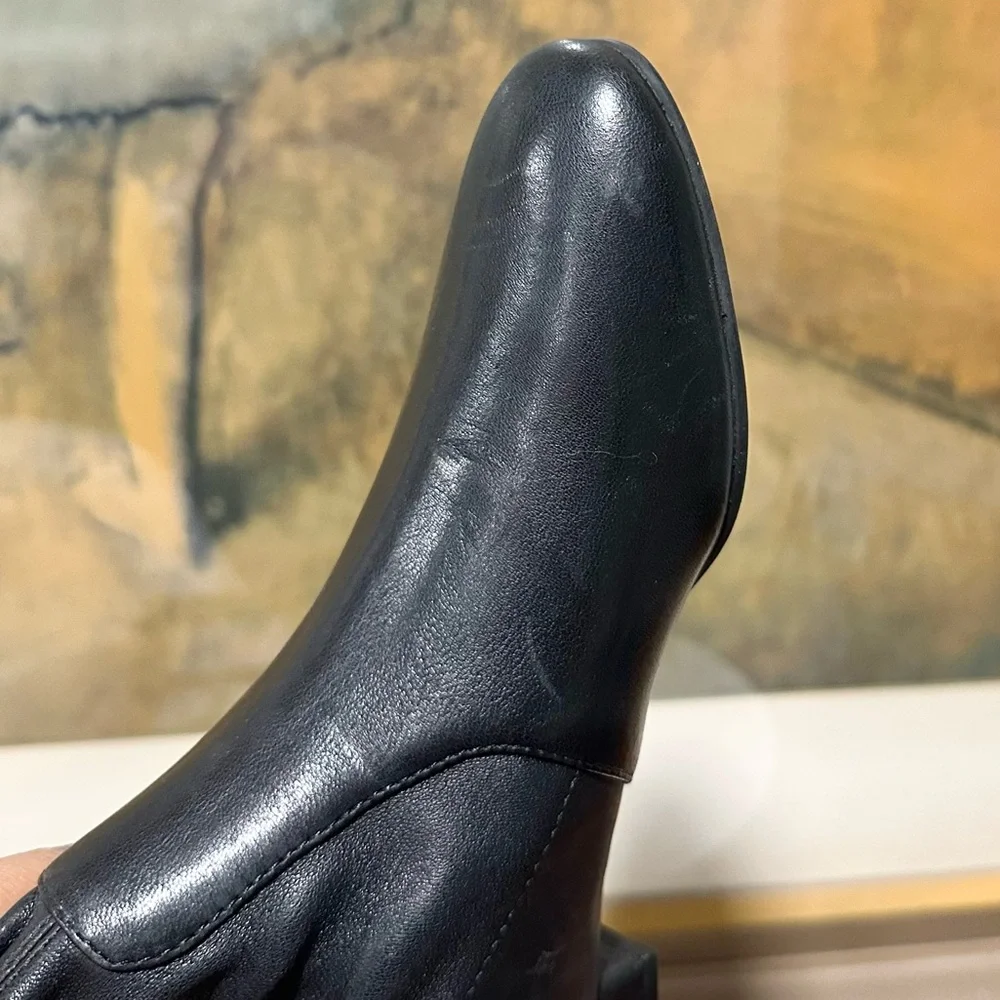 🌹STUART WEITZMAN🌹 Black Lowland Over-the-knee Leather Boots Size: 4B